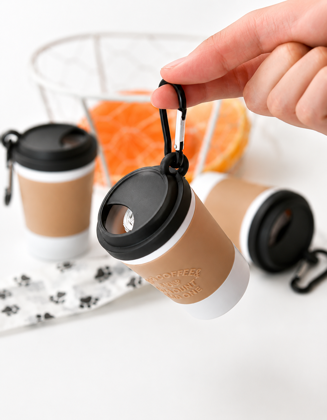 Portable Pet Poop Bag Dispenser – Coffee Cup Design