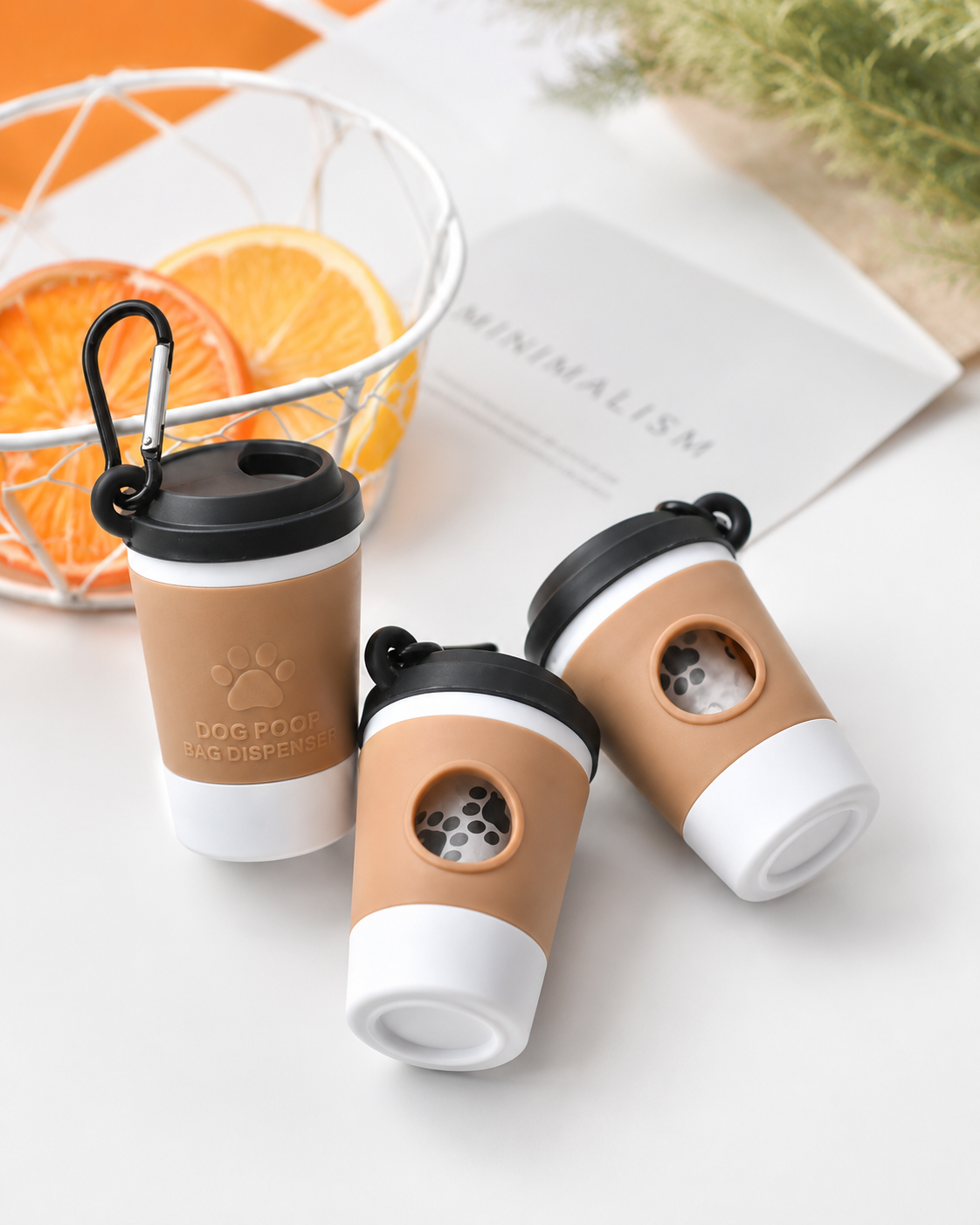Portable Pet Poop Bag Dispenser – Coffee Cup Design
