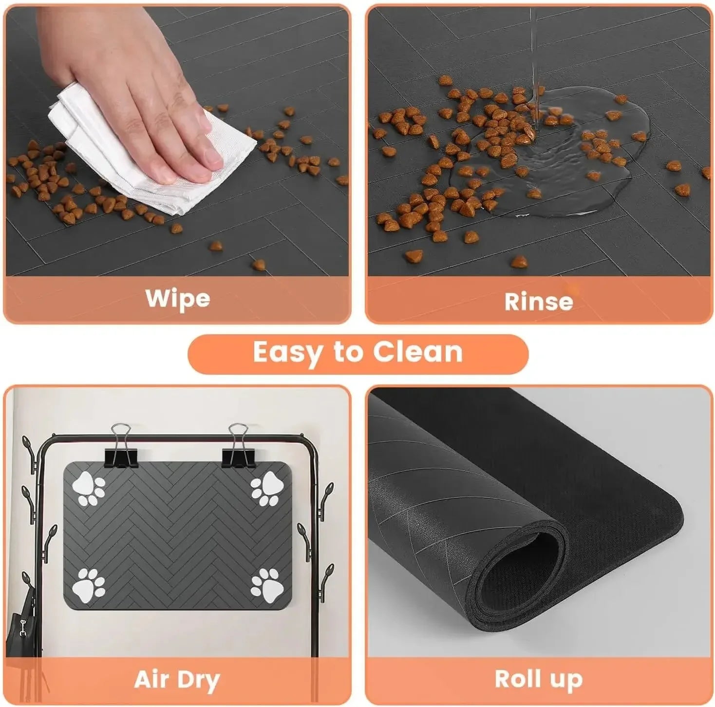 QuickDry™ Pet Feeding Mat
Ultra-Absorbent Waterproof Mat for Dogs & Cats