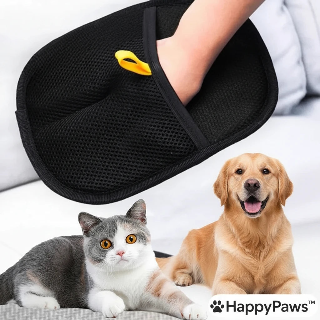  ﻿ HappyPaws™ Pet Grooming Glove – Hair Remover & Massage Brush