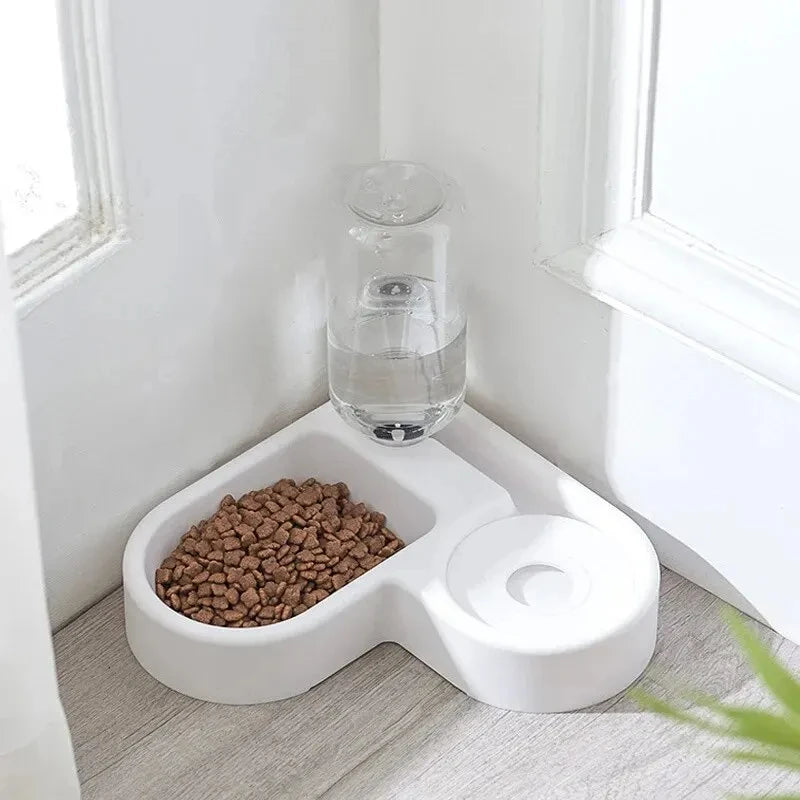 Automatic Pet Feeder & Water Dispenser - Moisture-Proof, 2-in-1 Bowl