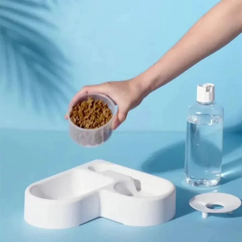 Automatic Pet Feeder & Water Dispenser - Moisture-Proof, 2-in-1 Bowl