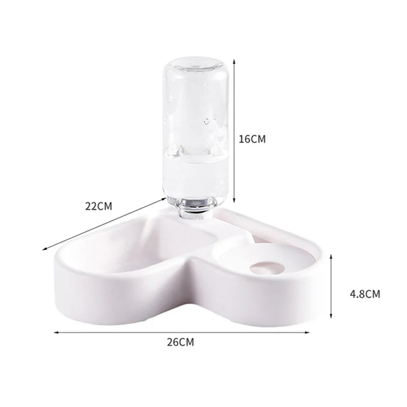 Automatic Pet Feeder & Water Dispenser - Moisture-Proof, 2-in-1 Bowl