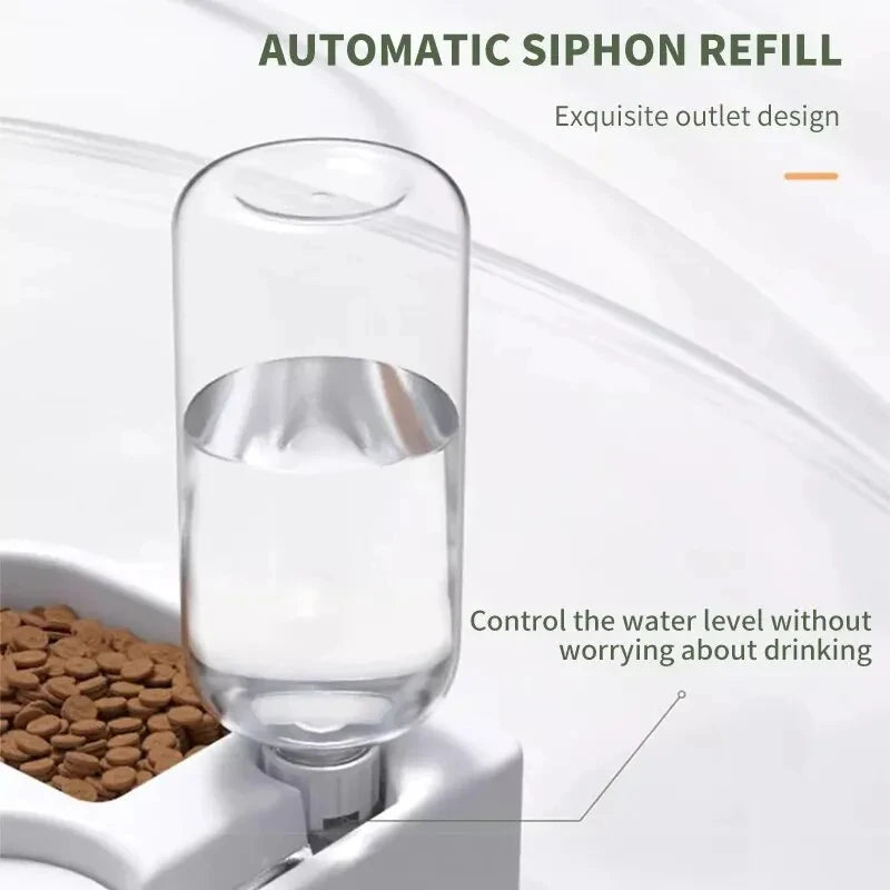 Automatic Pet Feeder & Water Dispenser - Moisture-Proof, 2-in-1 Bowl